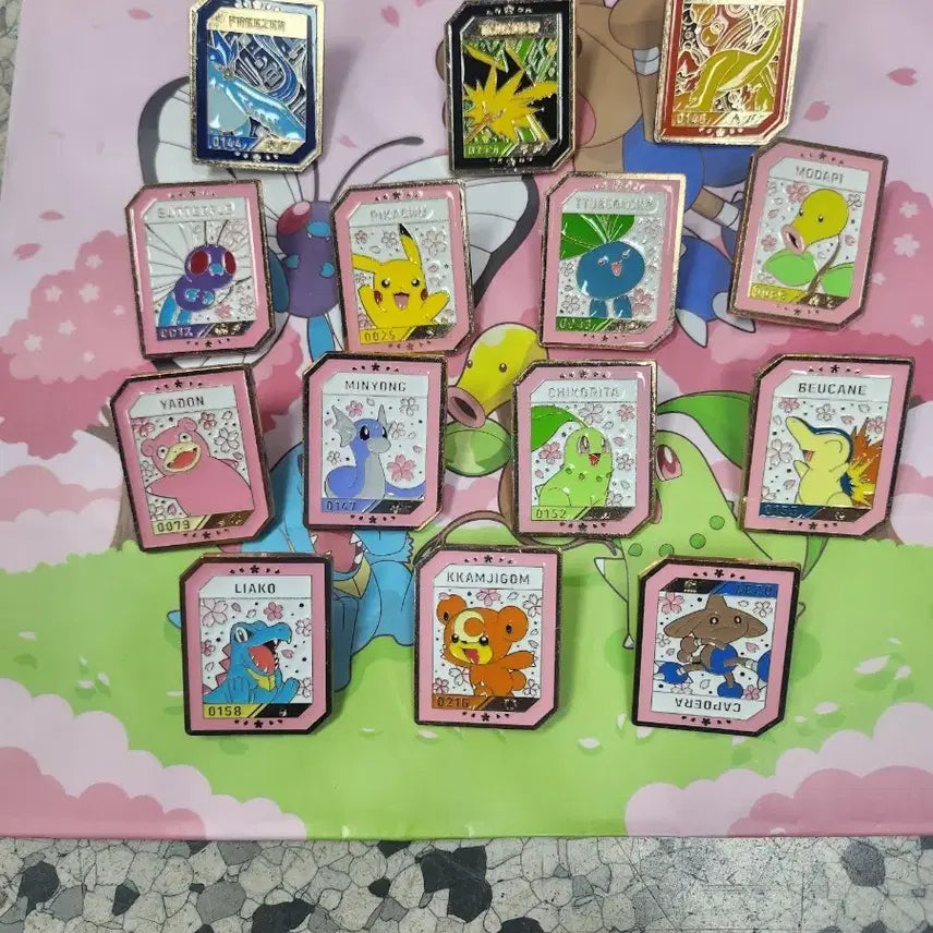 [BUNJANG] Isak Toast Pokemon Badge Set 3rd Series 1st Batch (14 Types Bundle) / (택포)이삭토스트 포켓몬 뱃지 3탄1차 14종일괄