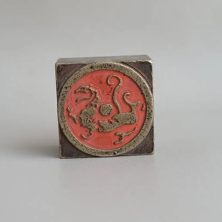 [BUNJANG] Bronze Miniature Seal with Mythical Beast Motif / 서수문양 동 소형인장