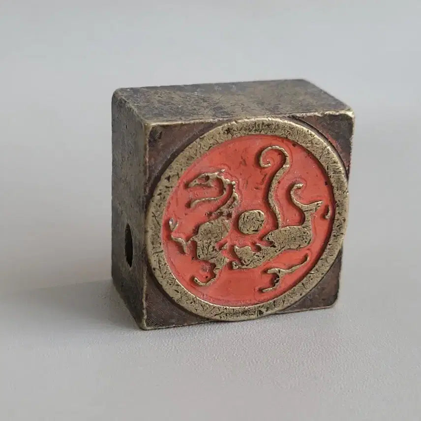 [BUNJANG] Bronze Miniature Seal with Mythical Beast Motif / 서수문양 동 소형인장