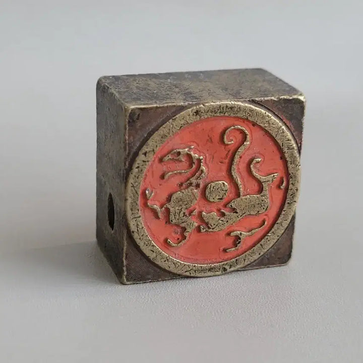 [BUNJANG] Bronze Miniature Seal with Mythical Beast Motif / 서수문양 동 소형인장