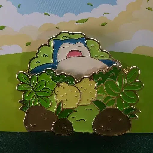 [BUNJANG] Isak Toast Pokémon Snorlax Badge / [새상품] 이삭토스트 포켓몬 뱃지 잠만보