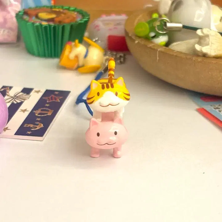[BUNJANG] Japanese Classic Cat Stacking Figure Set / 일본 고전 고양이 흔들흔들 쌓기 피규어 세트