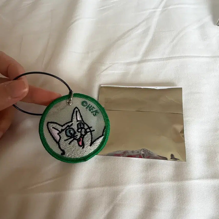 [BUNJANG] Haiba Haikyuu!! Cat Mesh Embroidery Keychain / 하이바 리에프 고양이 메쉬 자수 키링, 키체인