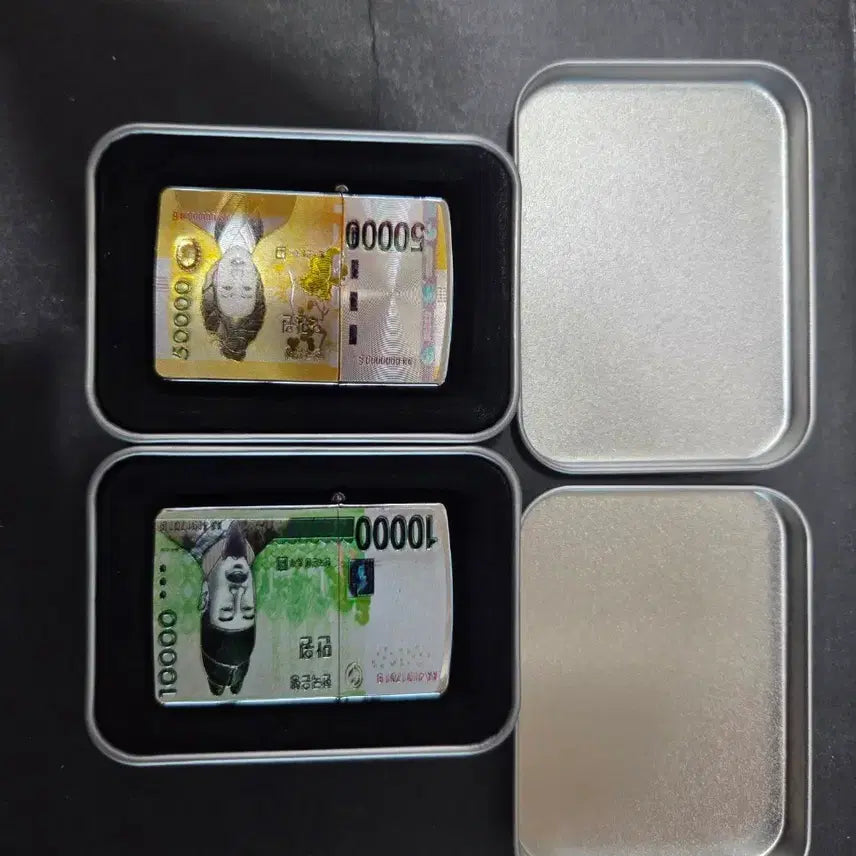 [BUNJANG] 50,000 Won &amp; 10,000 Won Bill Design Lighter Set / 지폐 라이터 5만원 1만원 세트
