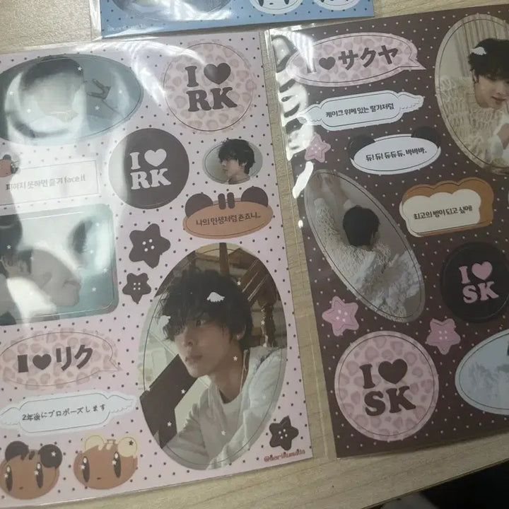 [BUNJANG] NCT WISH Riku Sakuya I LOVE Sticker Set / 원가양도) 엔시티위시 쿠님 삼쿠 i love 스티커 리쿠 사쿠야