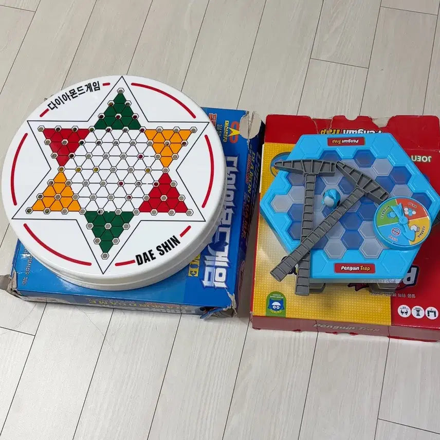 [BUNJANG] Penguin Ice Breaking Game &amp; Diamond Game Bundle / 보드게임-펭귄얼음깨기/다이아몬드게임