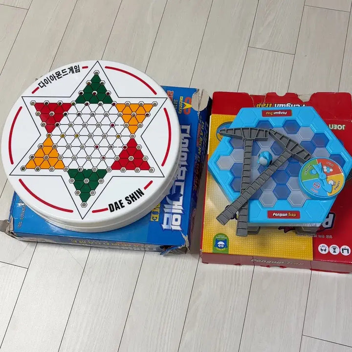 [BUNJANG] Penguin Ice Breaking Game &amp; Diamond Game Bundle / 보드게임-펭귄얼음깨기/다이아몬드게임