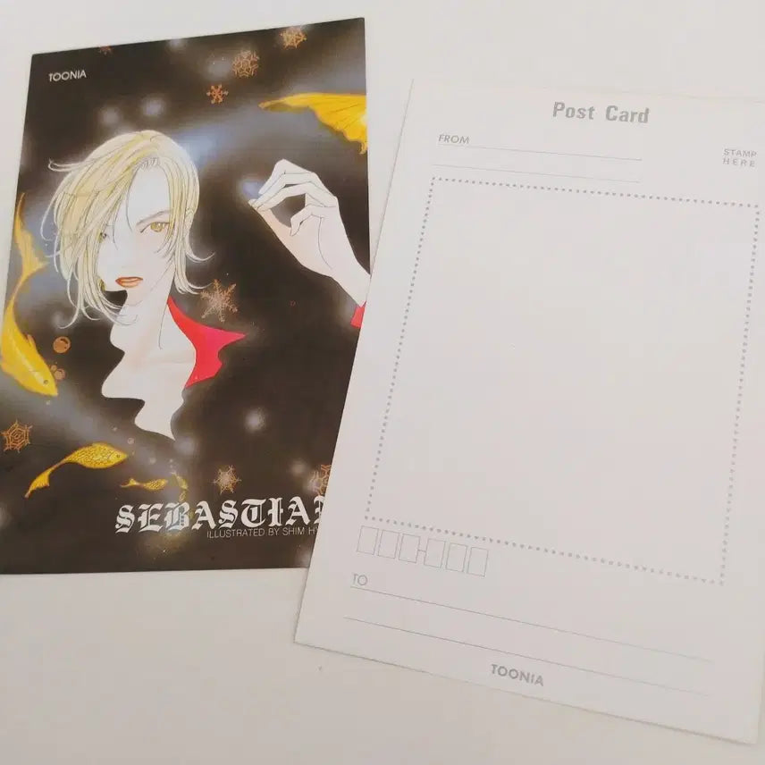 [BUNJANG] Sebastian Illustration Postcard Set / 세트 세바스티안 일러스트 엽서 / 고전 문구 만화책 빈티지 순정만화 굿즈