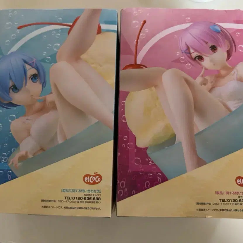[BUNJANG] Re:Zero Ram &amp; Rem Cream Soda Figure / 리제로 렘 람 크림소다 피규어