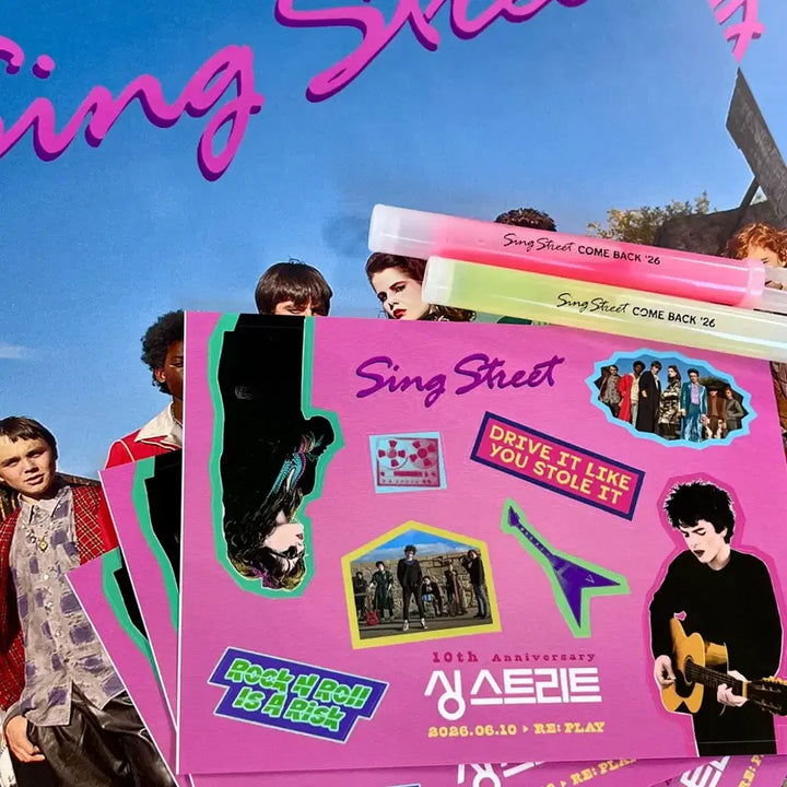 [BUNJANG] Sing Street Light Stick Sticker Set / 싱 스트리트. 응원봉 스티커 세트