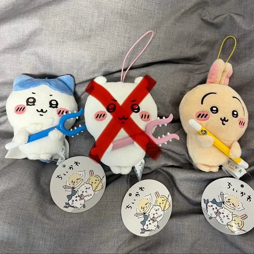 [BUNJANG] Monchichi Hachi &amp; Usagi Torba Mascot Set / 먼작귀 하치와레 우사기 토벌 마스코트