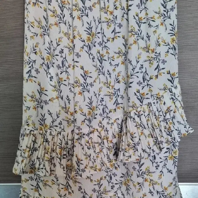 [BUNJANG] White Floral Print Midi Dress / 플라워 원피스