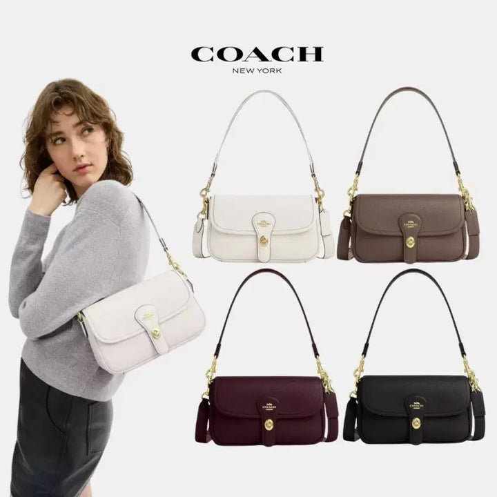 [BUNJANG] Coach Hadley Vintage Baguette Shoulder Bag / 코치 Hadley 빈티지 바게트 숄더백 [화이트,브라운,블랙]