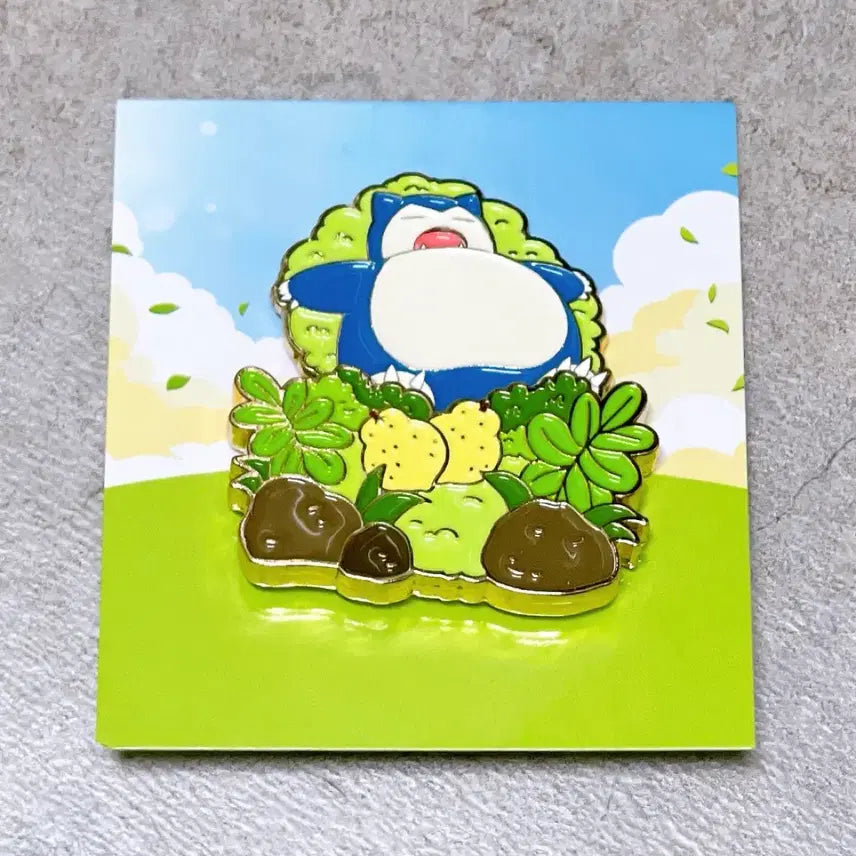 [BUNJANG] Snorlax Badge Pokemon / 잠만보 뱃지 포켓몬 이삭토스트