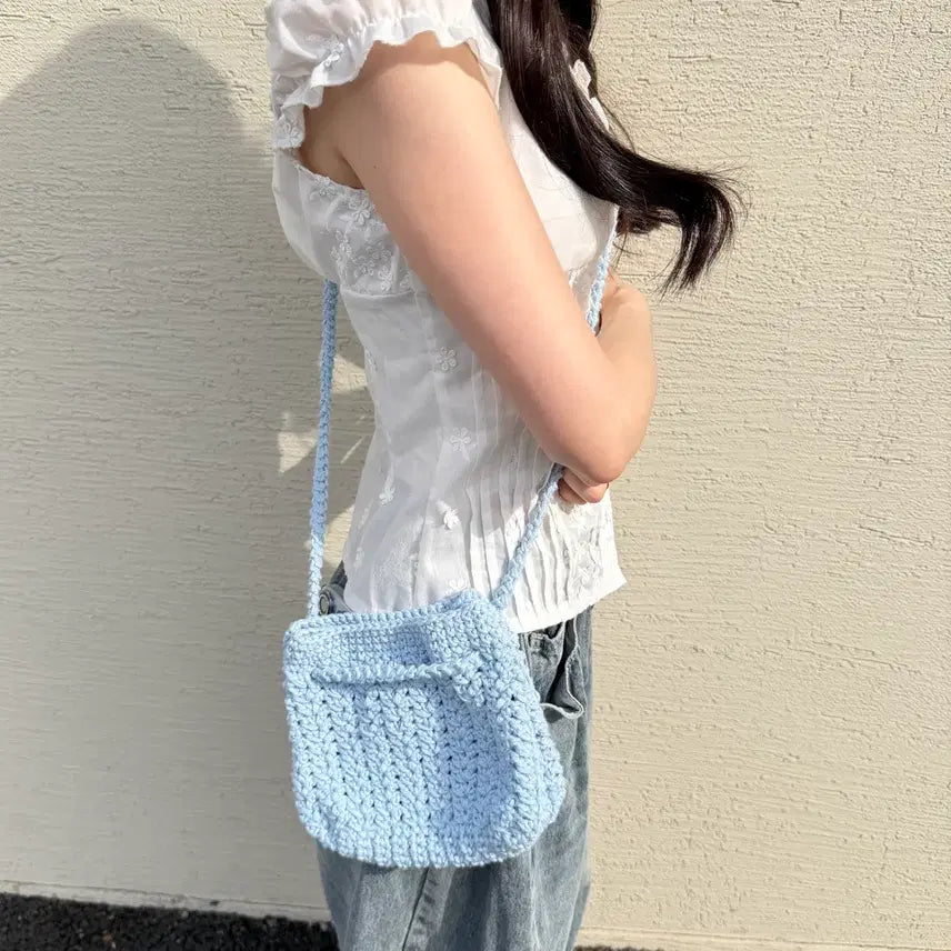 [BUNJANG] Handmade 2-Way Knitted Bag / (3컬러) 핸드메이드 2way 뜨개가방 여름가방