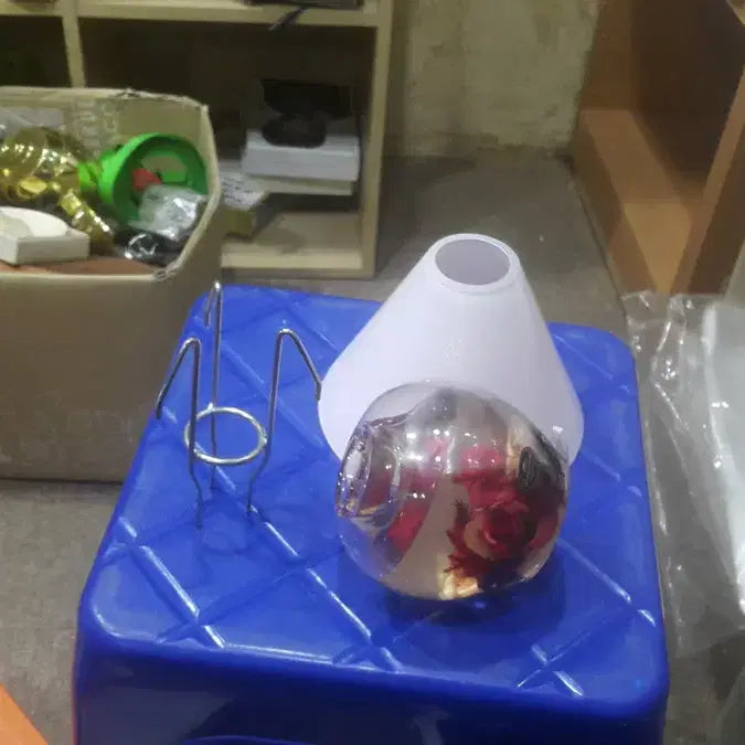 [BUNJANG] Unique Glass and Resin Decorative Ornament with Embedded Flower / 독일 장식품/내용 필독