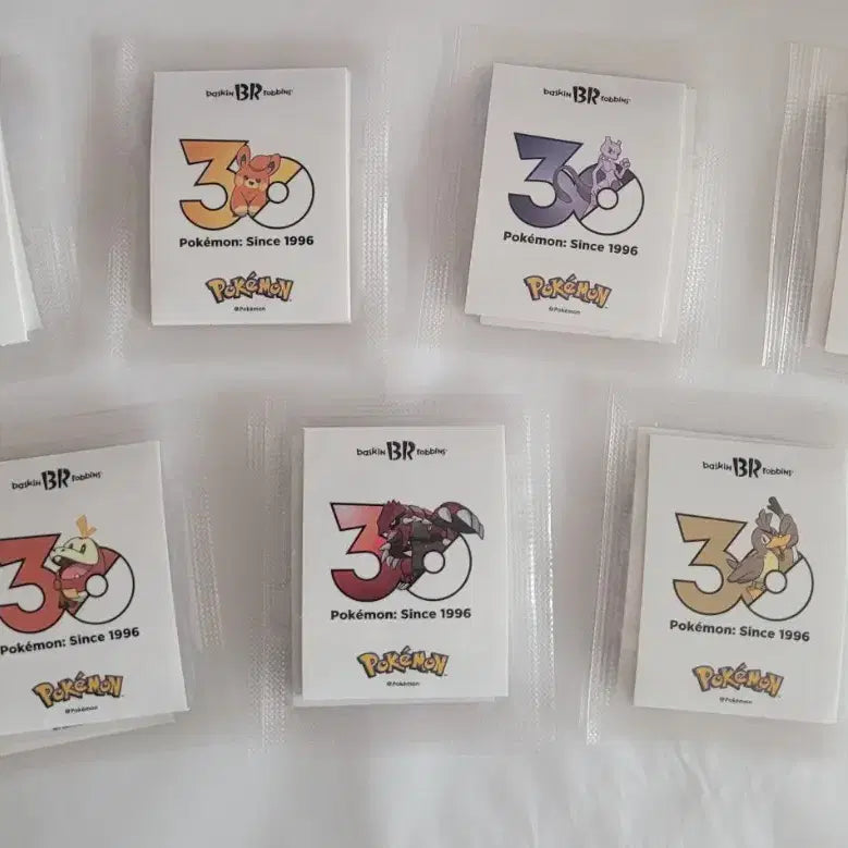 [BUNJANG] Baskin Robbins x Pokemon 30th Anniversary Sticker Set (7 Types) / 배스킨라빈스X포켓몬 30주년 스티커 (7종)