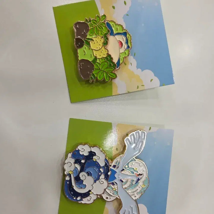 [BUNJANG] Pokemon Master Ball Pin Set: Lugia &amp; Snorlax / 이삭 포켓몬스터 뱃지 교환 루기아 잠만보