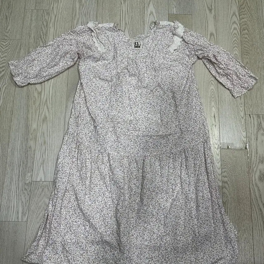 [BUNJANG] Ullala Diaz 7-Part Sleeve Pajama Dress Cream / 울랄라 파자마 디아즈 7부 원피스 크림 (32수)