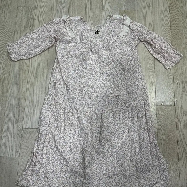 [BUNJANG] Ullala Diaz 7-Part Sleeve Pajama Dress Cream / 울랄라 파자마 디아즈 7부 원피스 크림 (32수)