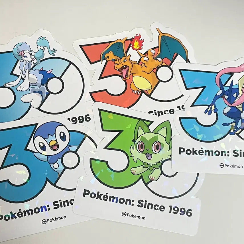 [BUNJANG] Pokemon 30th Anniversary Sticker Set / 포켓몬 30주년 스티커 스타팅 라인 팝니다
