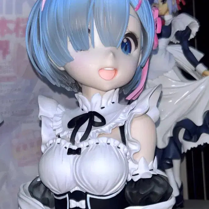 [BUNJANG] Re:Zero Rem Nekomimi Cat Girl Figure (Last One Prize) / 리제로 렘 흉상 라스트원 네코미미 고양이 미소녀 피규어