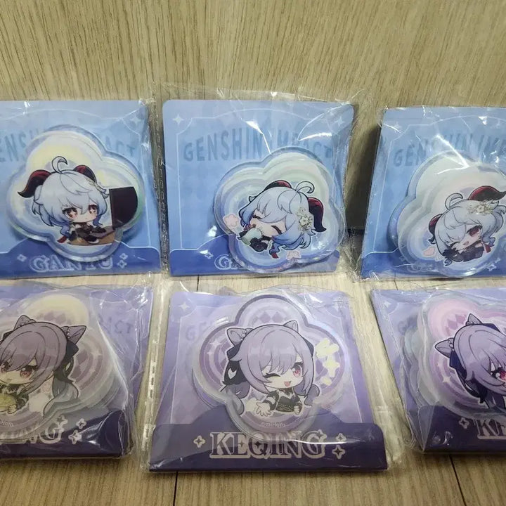 [BUNJANG] Genshin Impact PC Lounge Ganyu &amp; Keqing Acrylic Clip (Sealed) / 원신pc라운지 감우,각청 아크릴집게 미개봉