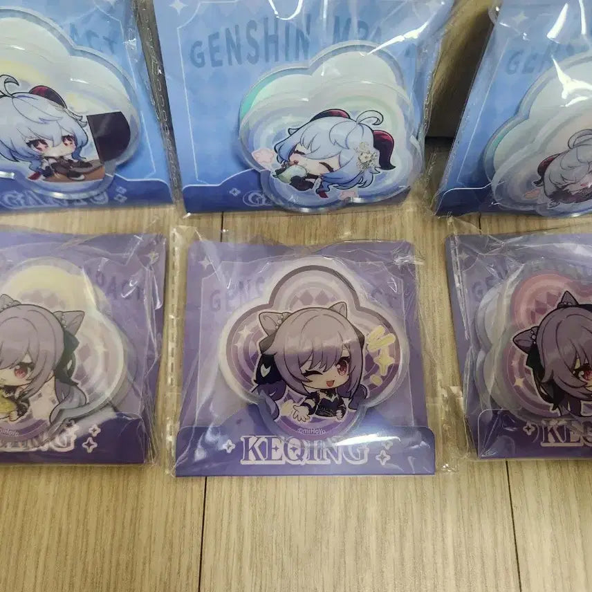 [BUNJANG] Genshin Impact PC Lounge Ganyu &amp; Keqing Acrylic Clip (Sealed) / 원신pc라운지 감우,각청 아크릴집게 미개봉