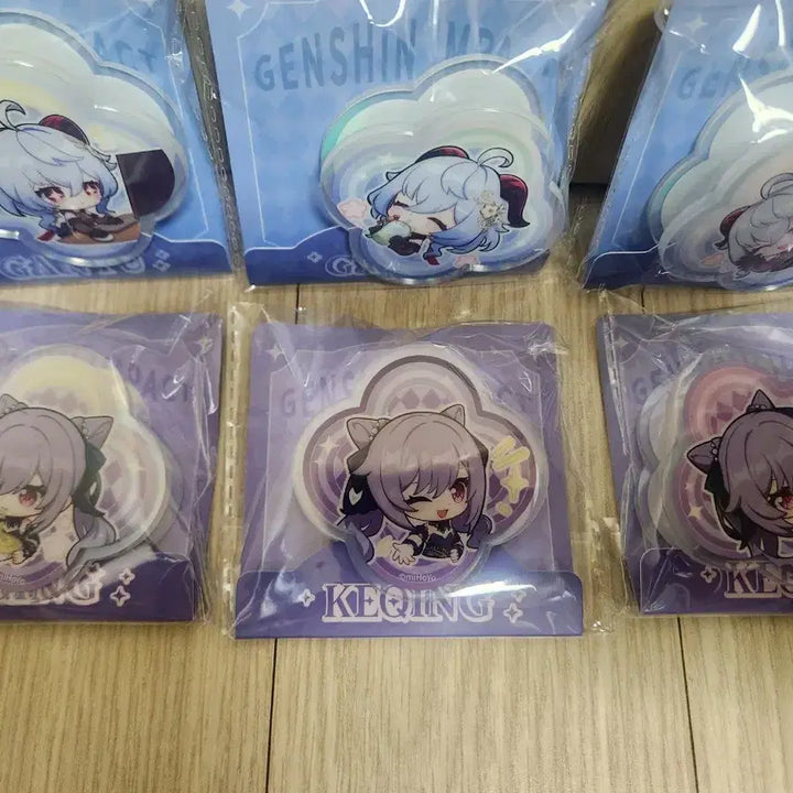[BUNJANG] Genshin Impact PC Lounge Ganyu &amp; Keqing Acrylic Clip (Sealed) / 원신pc라운지 감우,각청 아크릴집게 미개봉