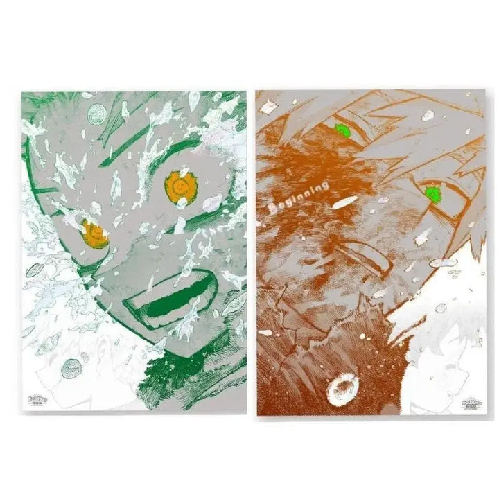 [BUNJANG] My Hero Academia Art Exhibition The Beginning Poster Set (Izuku Midoriya, Katsuki Bakugo) - A2 Size, Sealed / [미개봉/현물] 히로아카 원화전 더비기닝 포스터 미도리야 바쿠고