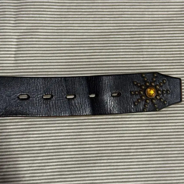 [BUNJANG] HTC Studded Belt Brass Buckle Dark Brown / HTC 스터드벨트 34