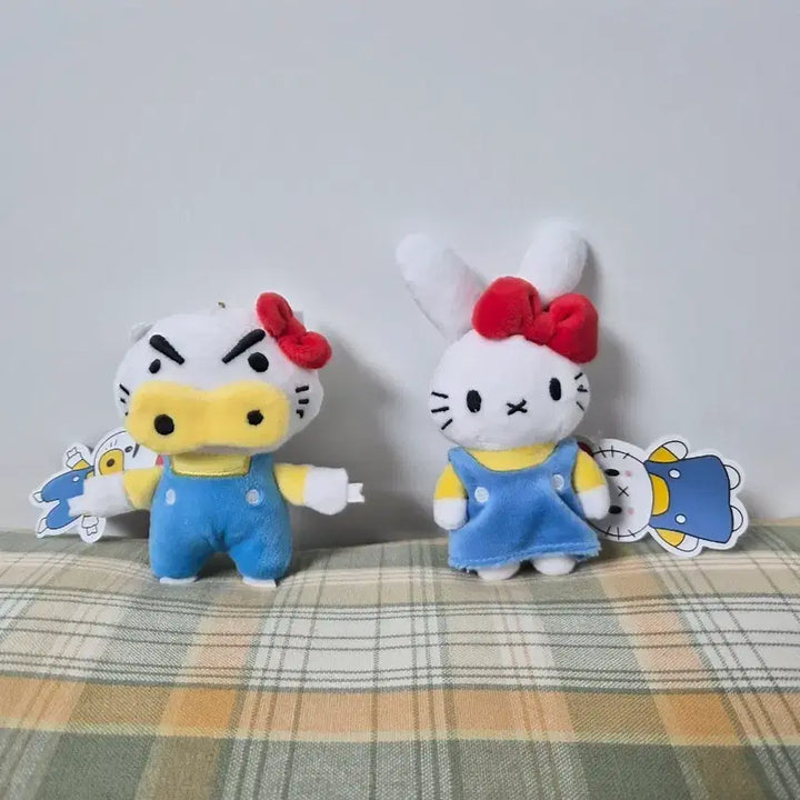 [BUNJANG] Hello Kitty Buriburi Daimao &amp; Miffy Doll Keychains Bundle Set / 2개일괄 키티부리부리대마왕 키티미피  인형키링