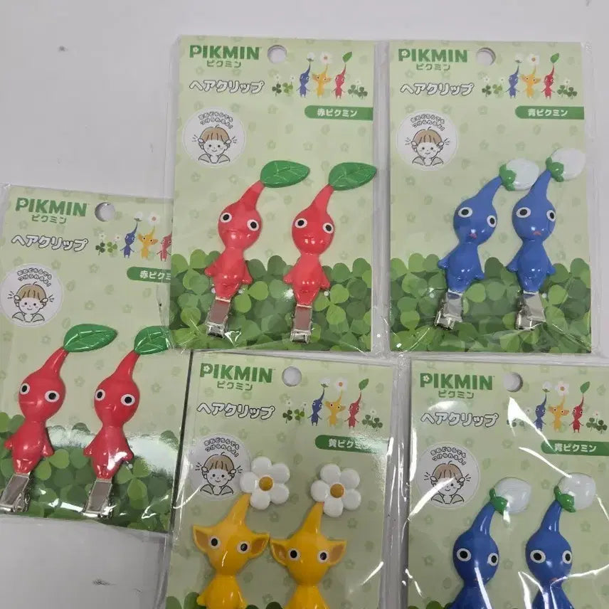 [BUNJANG] Nintendo Pikmin Character Hair Pins Set / 피크민 닌텐도 머리핀 새상품