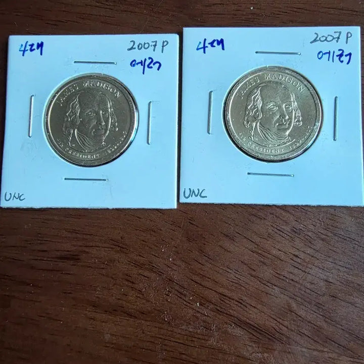 [BUNJANG] USA Presidential Coin 4th President James Madison 2007 P Mint UNC Error Coin / 미국대통령기념주화(4대)미사용