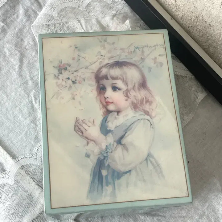 [BUNJANG] 1991 Limited Edition Maud Humphrey "In the Orchard" Music Jewelry Box / 영국 빈티지 오르골 1991년 한정판 뮤직 주얼리 박스 보석함