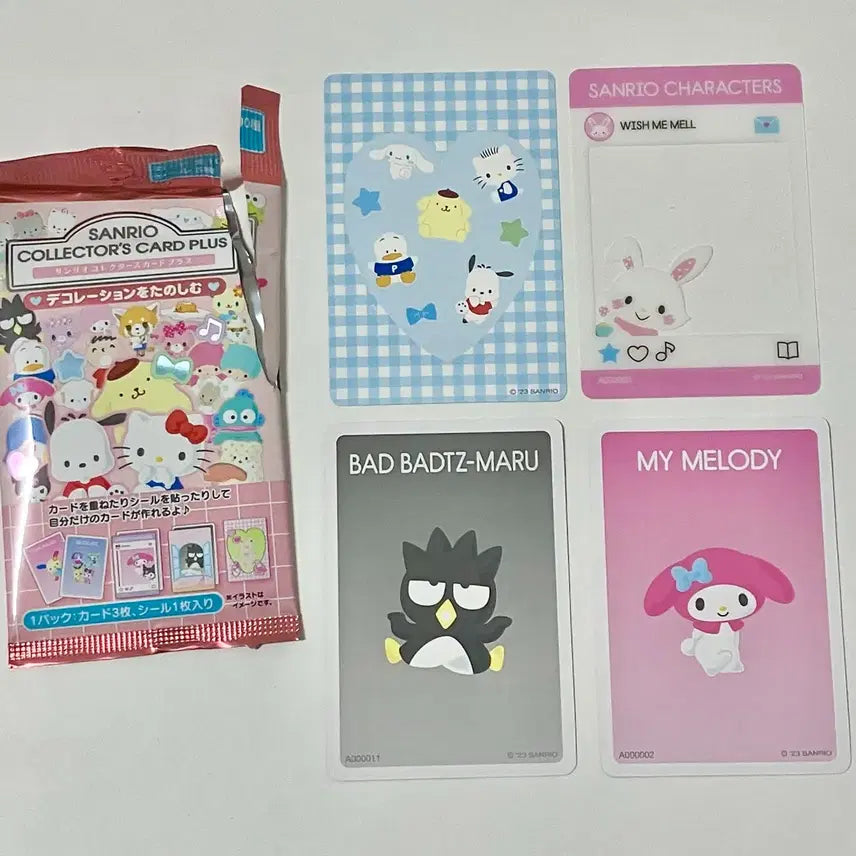 [BUNJANG] Sanrio Collectors Card Plus Bundle Set - My Melody, Wishmi Mel, Badtz-Maru / 산리오 콜렉터즈 카드 플러스 마이멜로디 위시미멜 배드바츠마루 일괄