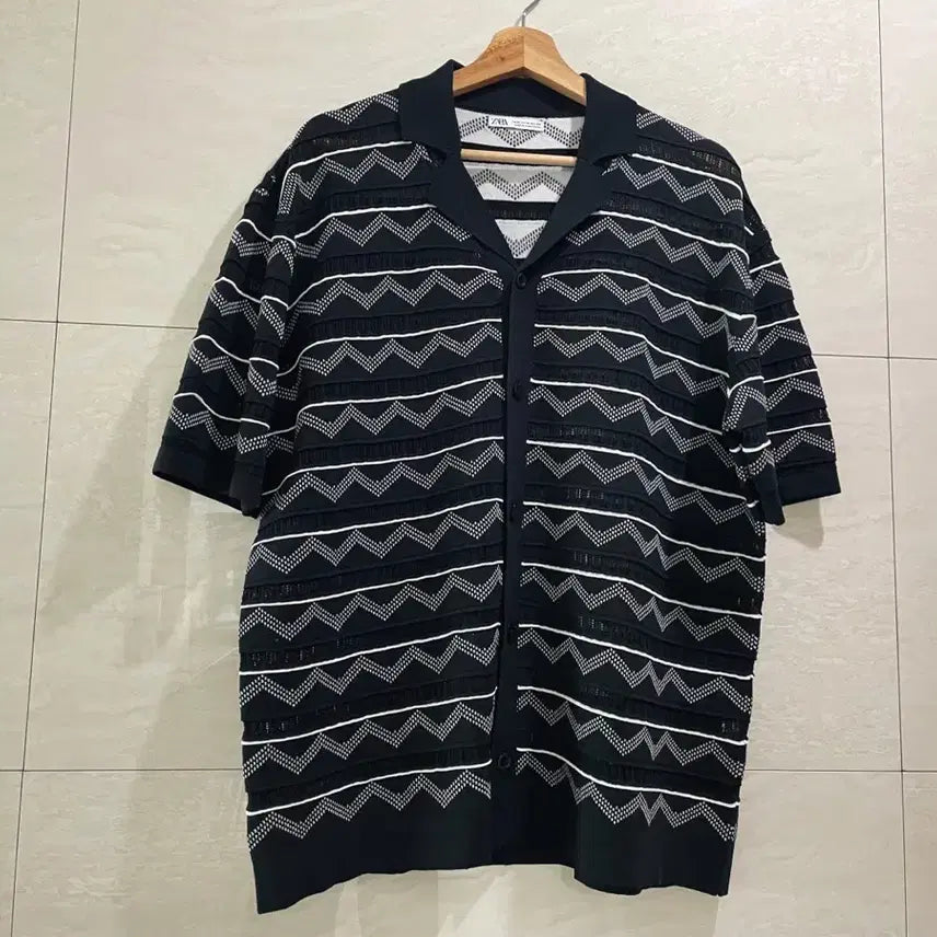 [BUNJANG] Zara Cabana Polo Shirt, Short Sleeve Cardigan M (105) / 자라 / 카바나 폴로 셔츠, 반팔 셔츠 가디건 / M(105)