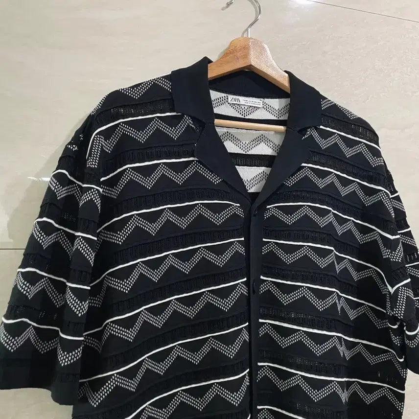 [BUNJANG] Zara Cabana Polo Shirt, Short Sleeve Cardigan M (105) / 자라 / 카바나 폴로 셔츠, 반팔 셔츠 가디건 / M(105)