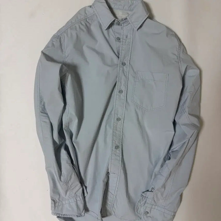 [BUNJANG] nanamica Coolmax Regular Collar Shirt Sky Blue / 나나미카 쿨맥스 레귤러 칼라 셔츠 스카이 블루