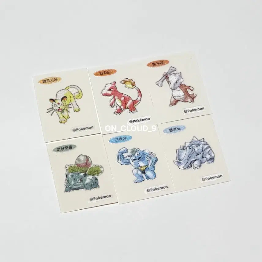 [BUNJANG] Pokemon 30th Anniversary Stickers Bundle Set (6 pcs) / (6개 일괄) 포켓몬 30주년 띠부씰 리자드 이상해풀 텅구리 뿔카노