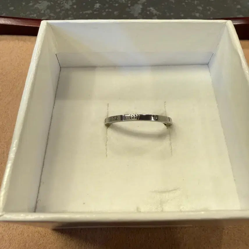 [BUNJANG] Maison Margiela Number Logo Slim Band Ring / 메종 마르지엘라 넘버 로고 슬림 밴드 링