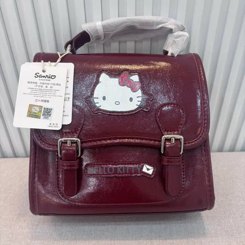 [BUNJANG] Hello Kitty Burgundy Bag / 헬로키티 가방 버건디