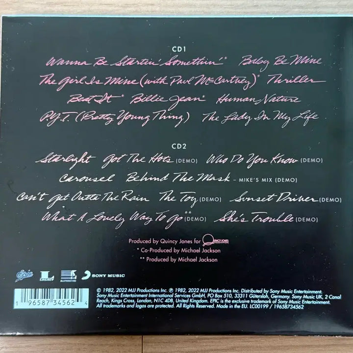 [SOLD OUT] [미사용품] 마이클 잭슨 Thriller 40 (40주년) 유럽반 2CD