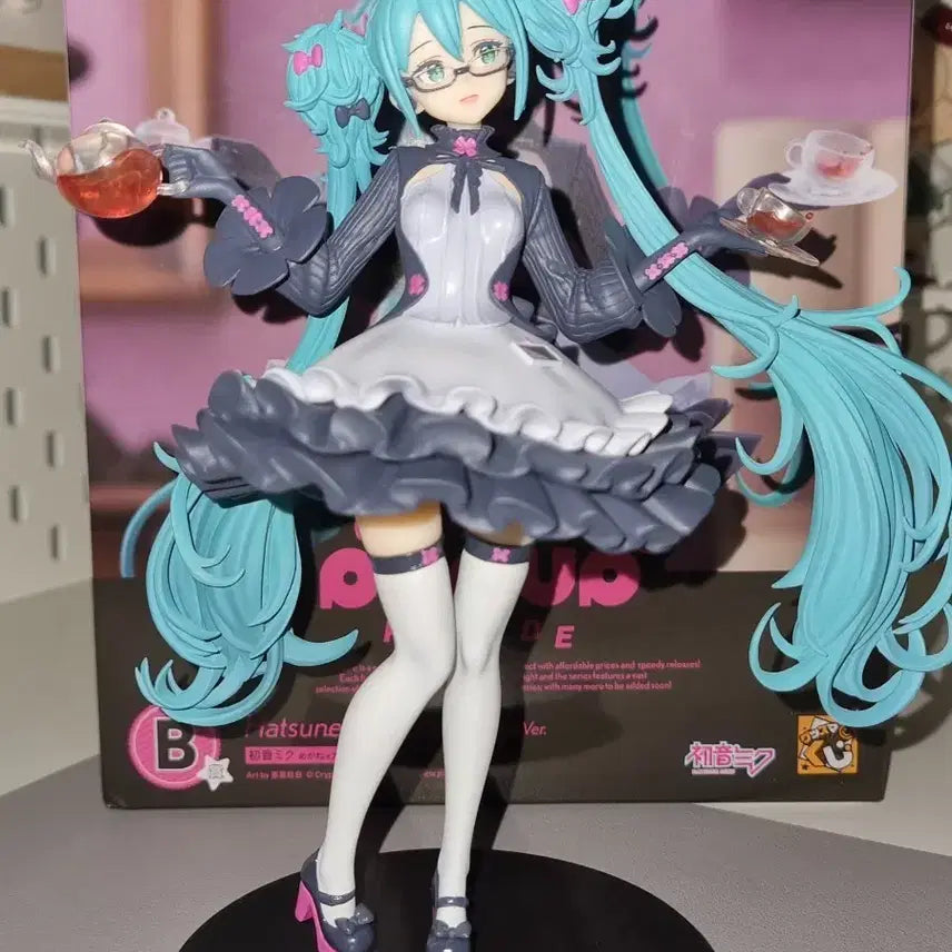 [BUNJANG] Hatsune Miku Cafe Ver. Pop Up Parade Figure + Nendoroid Set / 세트)하츠네 미쿠 안경 카페 ver. 팝업퍼레이드+넨도
