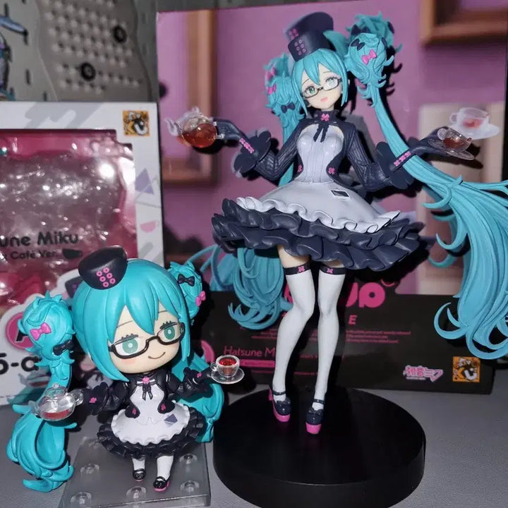 [BUNJANG] Hatsune Miku Cafe Ver. Pop Up Parade Figure + Nendoroid Set / 세트)하츠네 미쿠 안경 카페 ver. 팝업퍼레이드+넨도