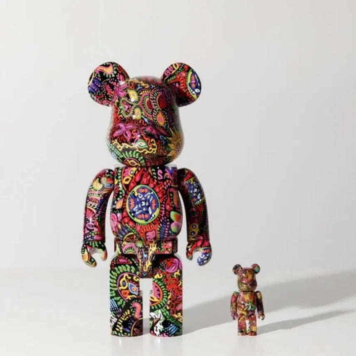[BUNJANG] Bearbrick Hide Psychedelic Paisley 100% &amp; 400% Set / 베어브릭 히데 싸이키델릭 페이즐리 100% &amp; 400% 세트