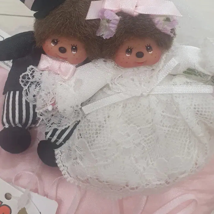[BUNJANG] Sekiguchi Monchhichi 30th Anniversary Wedding Ring Cushion / 정품 세키구치 몬치치 30주년 웨딩 링 쿠션