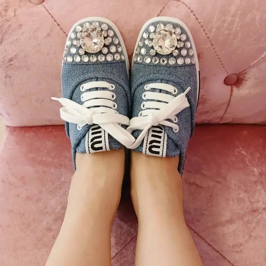 [BUNJANG] Miu Miu Leather Sneakers - Size 36 (EU) / 현대 백화점 129만원 미우미우 스니커즈 풀세트 > 영수증포함