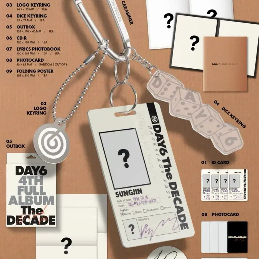 [BUNJANG] DAY6 DECADE ID Card Version / 데이식스 데케이드 아이디 카드 id card 버전