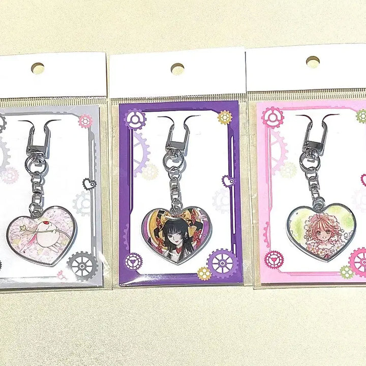 [BUNJANG] CLAMP XXXHOLiC Mokona Metal Heart Keyring / 클램프전 카드캡터사쿠라 xxx홀릭 모코나 메탈하트키링